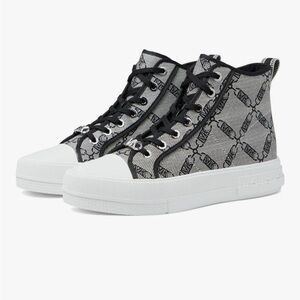 BNWT Michael Kors Logo Jacquard High-Top Sneakers – Women’s Size 9